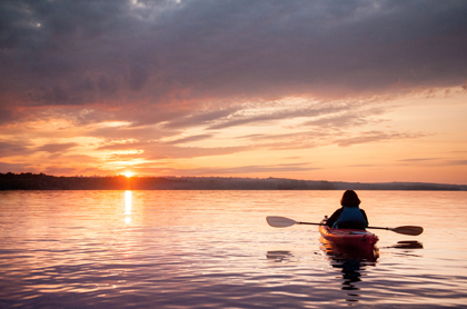 Kayak at sunrise